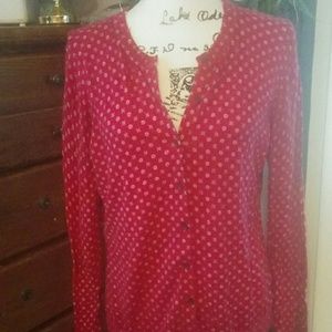 Flowery button down cardigan